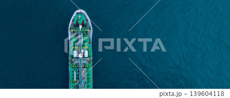 Aerial view oil and gas tanker ship freight shipping oil and gas, Global business freight shipping import export logistic transportation oil and gas product tanker ship, Sea freight oil product tanker Aerial view oil and gas tanker ship freight shipping oil and gas, Global business freight shipping import export logistic transportation oil and gas product tanker ship, Sea freight oil product tanker 139604118