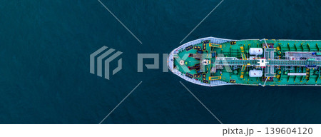 Aerial view oil and gas tanker ship freight shipping oil and gas, Global business freight shipping import export logistic transportation oil and gas product tanker ship, Sea freight oil product tanker Aerial view oil and gas tanker ship freight shipping oil and gas, Global business freight shipping import export logistic transportation oil and gas product tanker ship, Sea freight oil product tanker 139604120