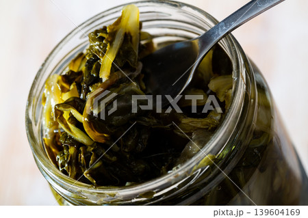 Fork in marinated chard 139604169