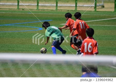 サッカー試合、高校生 139604962