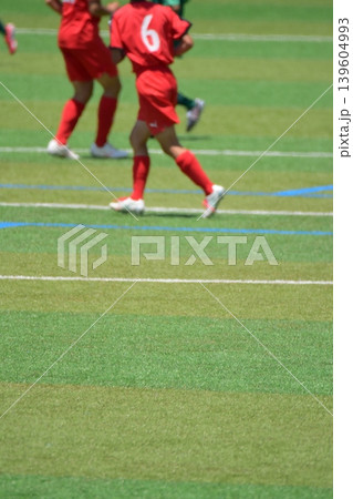 サッカー試合、後ろ姿 139604993