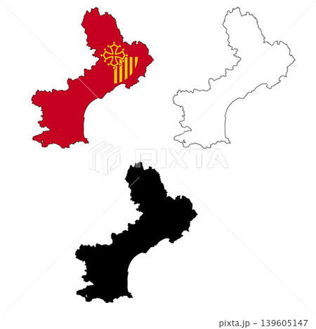 Languedoc-Roussillon icon. Languedoc-Roussillon Map. Languedoc-Roussillon, France sign. flat style. Languedoc-Roussillon icon. Languedoc-Roussillon Map. Languedoc-Roussillon, France sign. flat style. 139605147