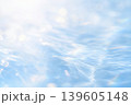 透明感のある水面と柔らかい光のボケ背景 139605148