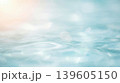 透明感のある水面と柔らかい光のボケ背景 139605150