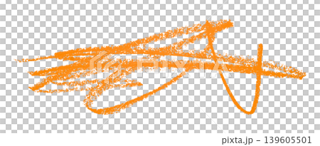 orange pencil strokes isolated on transparent background orange pencil strokes isolated on transparent background 139605501