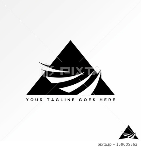Triangle with swoosh negative space like wing fast aero stripe travel brand logo design graphic concept creative premium vector stock image top sell Triangle with swoosh negative space like wing fast aero stripe travel brand logo design graphic concept creative premium vector stock image top sell 139605562