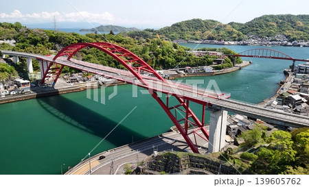 2026年4月撮影_音戸の瀬戸【音戸大橋・第二音戸大橋・つつじの丘】ドローン空撮_ No01 139605762