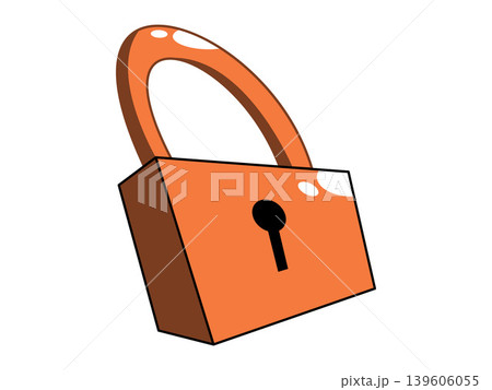 Orange padlock icon for security and protection vector illustration. Cyber security, data privacy, home safety, access control, encryption, digital protection. Closed metal lock for safety Orange padlock icon for security and protection vector illustration. Cyber security, data privacy, home safety, access control, encryption, digital protection. Closed metal lock for safety 139606055