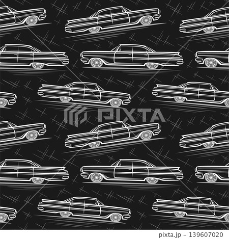 Vector American Car seamless pattern 139607020