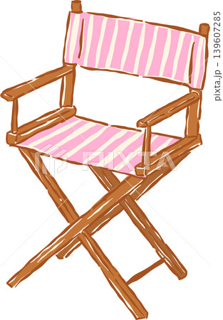 Whimsical Preppy Director Chair Sketchy Hand Drawn 139607285