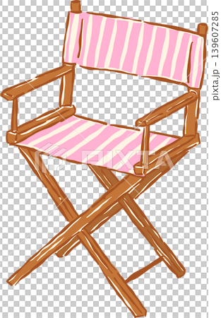 Whimsical Preppy Director Chair Sketchy Hand Drawn 139607285