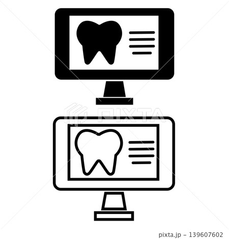Dental X ray icon. Tooth Health Diagnosis sign. Medical document clinic symbol. flat style. 139607602