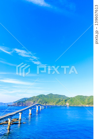 初夏の鳥ノ巣山展望所から見た甑大橋 鹿児島県薩摩川内市 初夏の鳥ノ巣山展望所から見た甑大橋 鹿児島県薩摩川内市 139607613