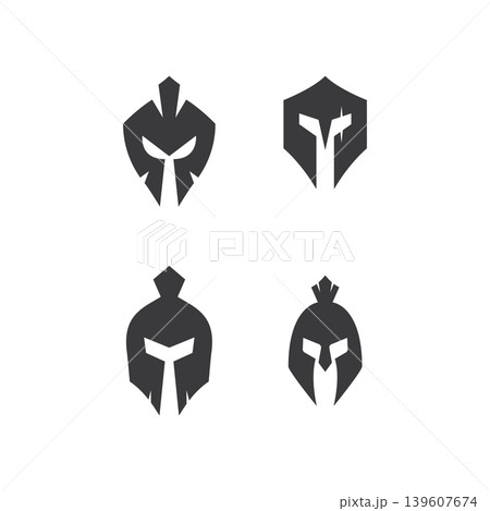 shield and spartan helmet. 139607674