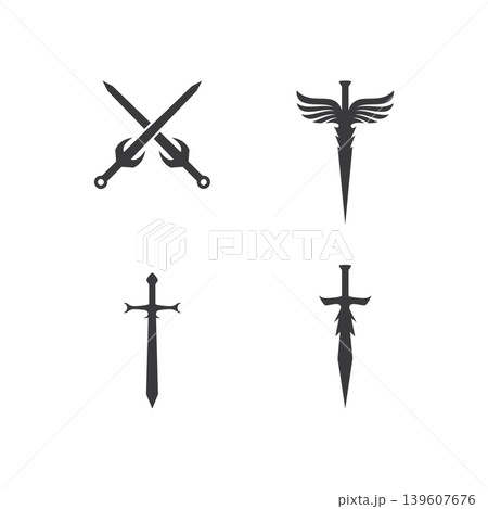 Sword illustration vector Sword illustration vector 139607676