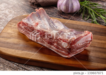 Raw pork spare ribs meat 139607871