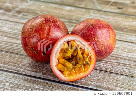 Ripe sweet juicy exotic maracuya 139607901