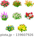 色とりどりの植物を集めた癒しのイラストセットです。 139607926