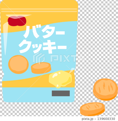 袋入りのバタークッキー 袋入りのバタークッキー 139608330