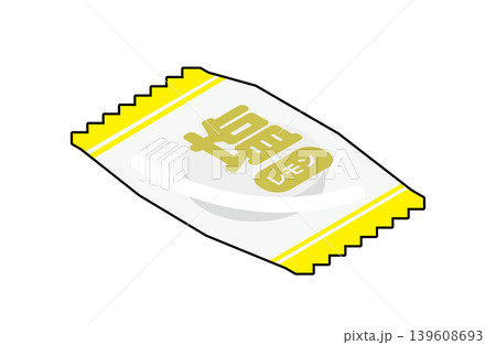 塩飴（タブレット）レモン味1個のアイソメトリックイラスト 139608693