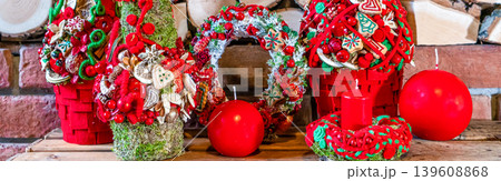 Christmas tree table cones mini decoration for new year 139608868