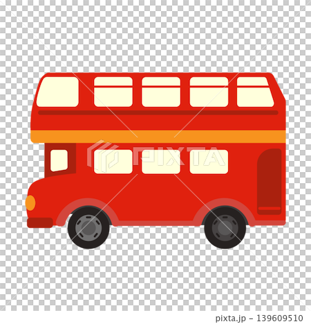 An illustration of a red double-decker bus, reminiscent of a London bus. An illustration of a red double-decker bus, reminiscent of a London bus. 139609510