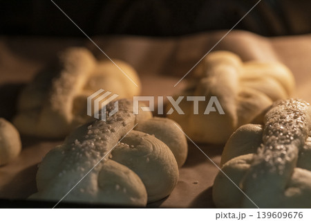 Bread Rolls Baking in Oven Bread Rolls Baking in Oven 139609676