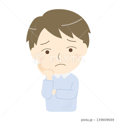 困る男性(お父さん)のイラスト 困る男性(お父さん)のイラスト 139609689