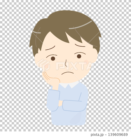 Illustration of a troubled man (father) Illustration of a troubled man (father) 139609689