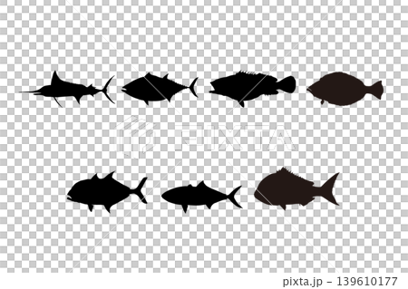 Dream Fish Silhouette Set - Large Fish Materials Dream Fish Silhouette Set - Large Fish Materials 139610177