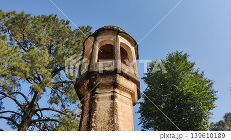 Tilla Jogian minarets standing at ruined reservoir entrance Tilla Jogian minarets standing at ruined reservoir entrance 139610189
