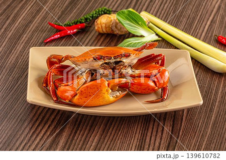 Gourmet Steamed orange wild crab Gourmet Steamed orange wild crab 139610782