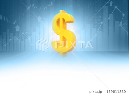 Dollar sign on stock market graph 139611880