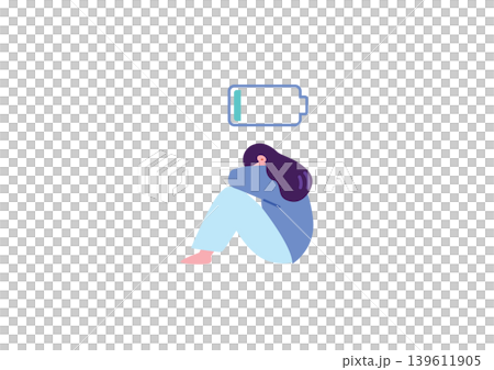 Illustration of a listless woman Illustration of a listless woman 139611905