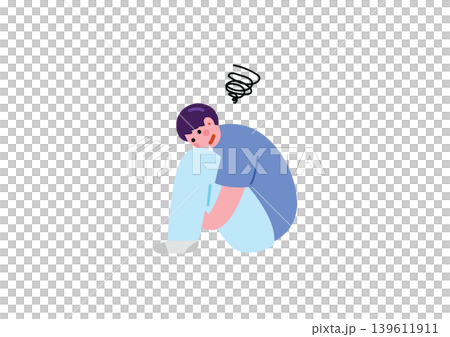 Illustration of a depressed man Illustration of a depressed man 139611911