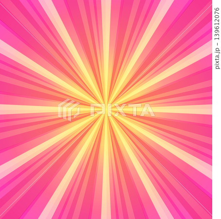 Pink and yellow sunburst expanding from center background Pink and yellow sunburst expanding from center background 139612076