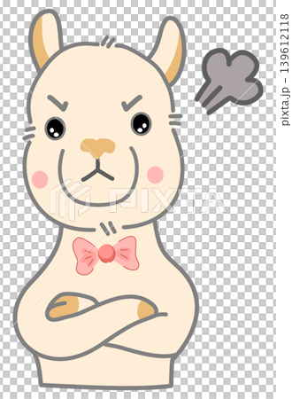 Cute Angry Alpaca Character Cute Angry Alpaca Character 139612118