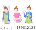 生理痛 だるさ 腹痛 イライラ PMSの症状で困る女性のイラスト 生理痛 だるさ 腹痛 イライラ PMSの症状で困る女性のイラスト 139612123