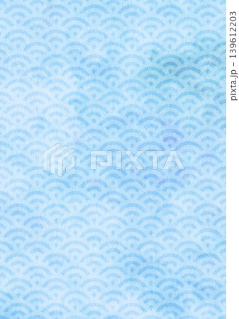 青海波パターンの和紙素材 139612203
