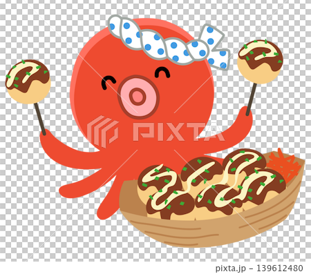 章魚燒(章魚丸子)-可愛的章魚角色 章魚燒(章魚丸子)-可愛的章魚角色 139612480