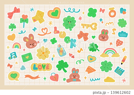 Cute Diary Decoration Sticker Set  139612602