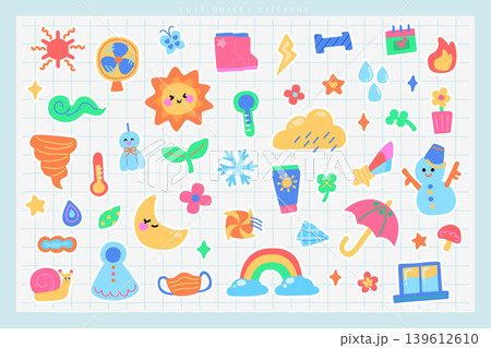 Cute Diary Decoration Sticker Set  139612610