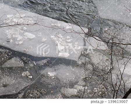 屈斜路湖の湖畔に流れ着いた氷 屈斜路湖の湖畔に流れ着いた氷 139613007