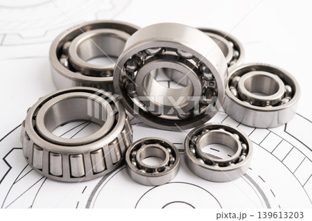 Ball bering circular joint machine component. 139613203