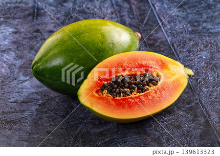 Fresh sweet juicy green papaya 139613323