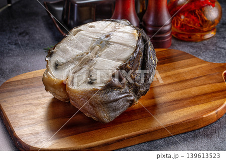 Gourmet Smoked sturgeon fish fillet Gourmet Smoked sturgeon fish fillet 139613523