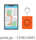 見守りGPS　位置情報がわかるアプリ　イラスト 139613881