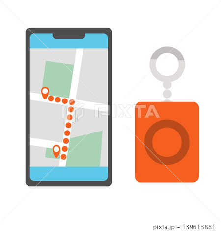 見守りGPS　位置情報がわかるアプリ　イラスト 139613881