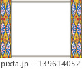 雲錦模様の和風フレーム背景-桜と紅葉- 139614052