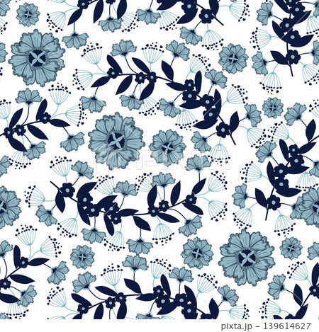 Floral seamless pattern, Flower chintz pattern seamless vector border print. Botanical batik background. Arabesque floral ornament motif for decoration fabric, women clothing, scarf, wallpaper design Floral seamless pattern, Flower chintz pattern seamless vector border print. Botanical batik background. Arabesque floral ornament motif for decoration fabric, women clothing, scarf, wallpaper design 139614627